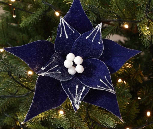 Christmas artificial flower, Midnight blue Christmas tree decoration