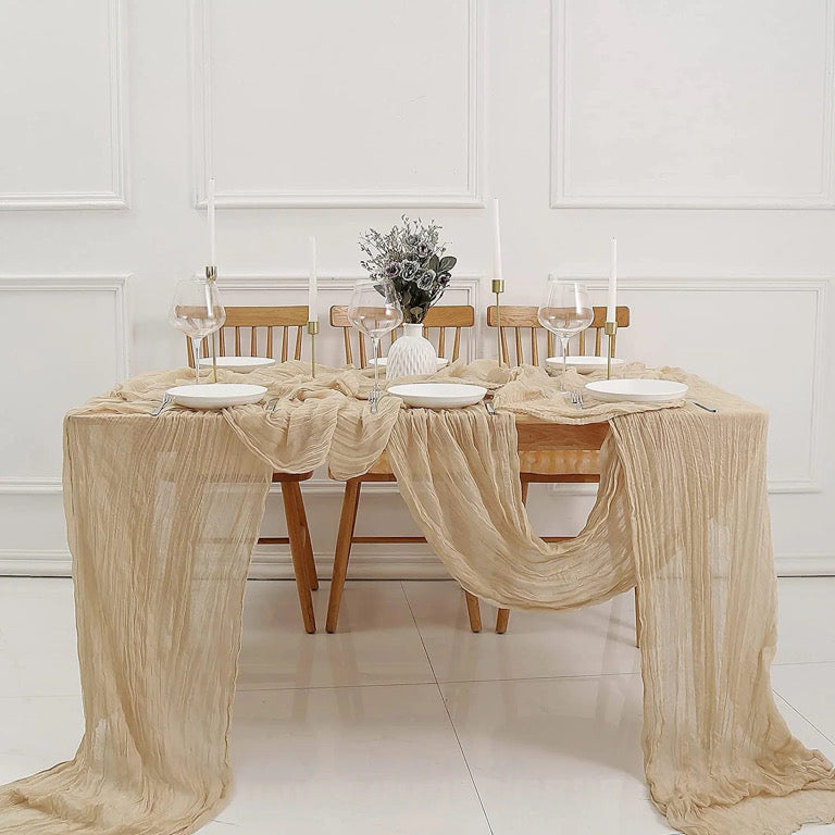 Luxury Table Runner, wedding, cheesecloth runner